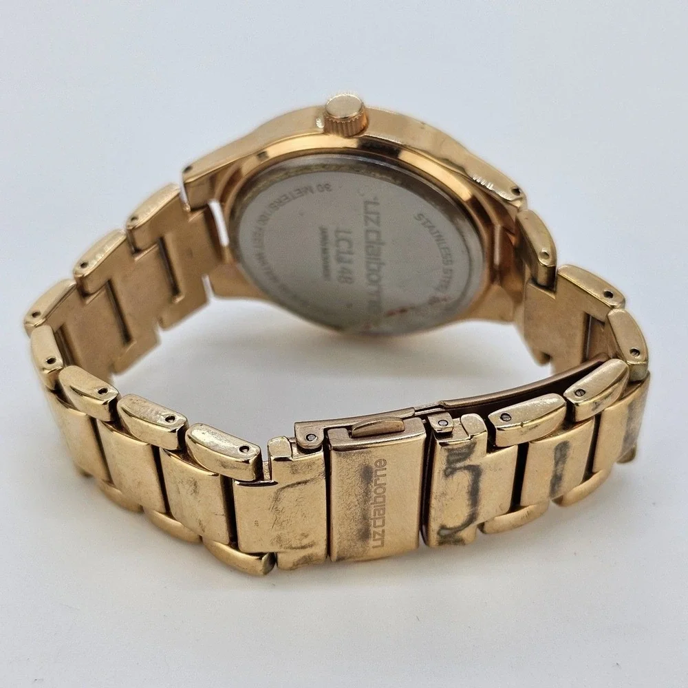 Liz Claiborne Women's Watch‎ 38MM Gray Dial Rose Gold Band 6